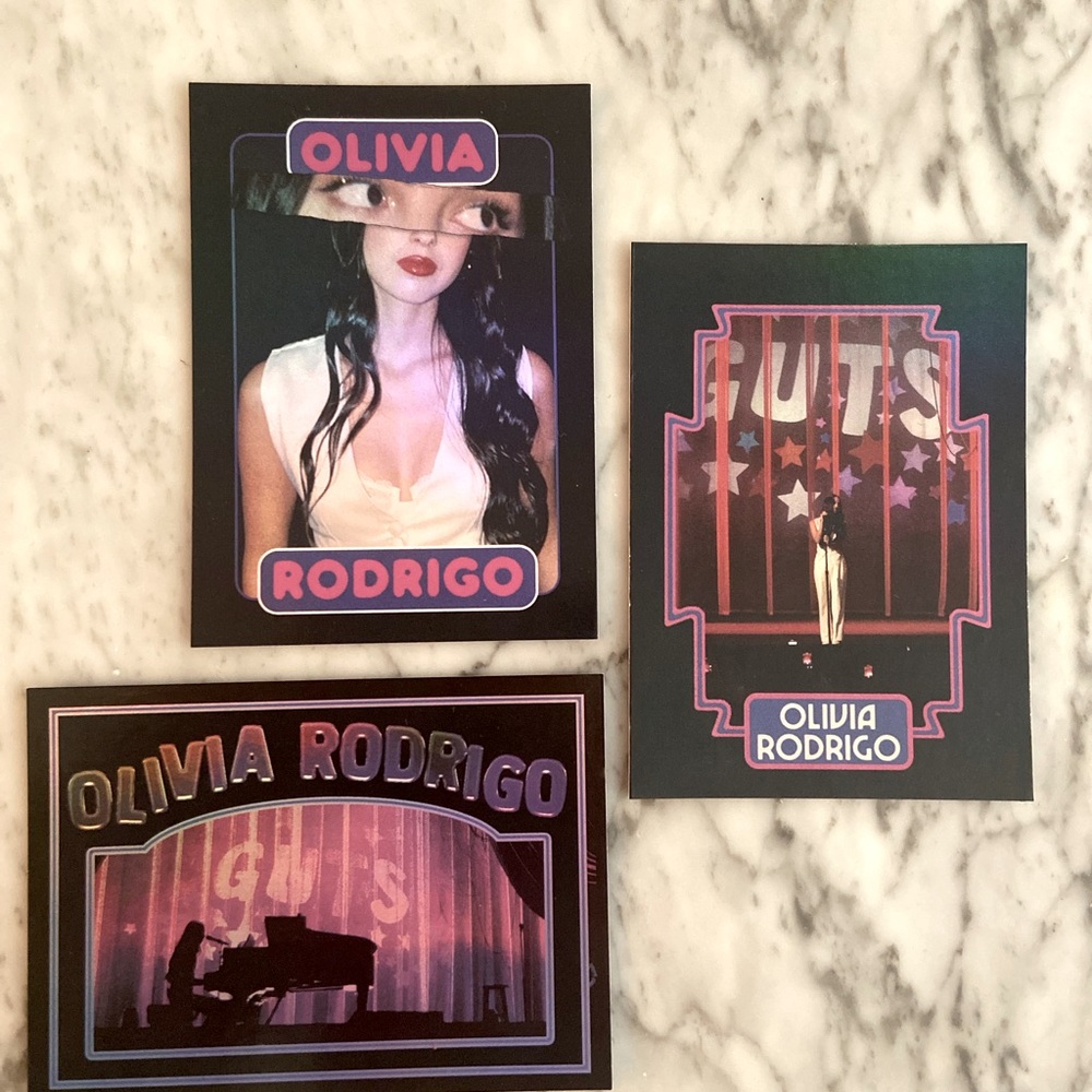 Olivia Rodrigo Guts World Tour Trading Cards AMEX (opened)